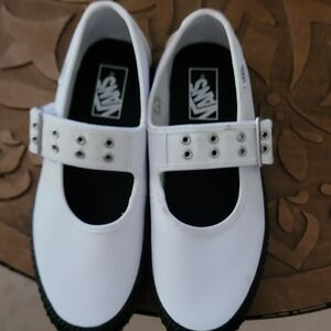 Vans Kids White Mary Jane Sneakers